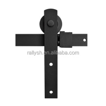 5/6/10FT Black rustic sliding barn door hardware straight roller sliding track